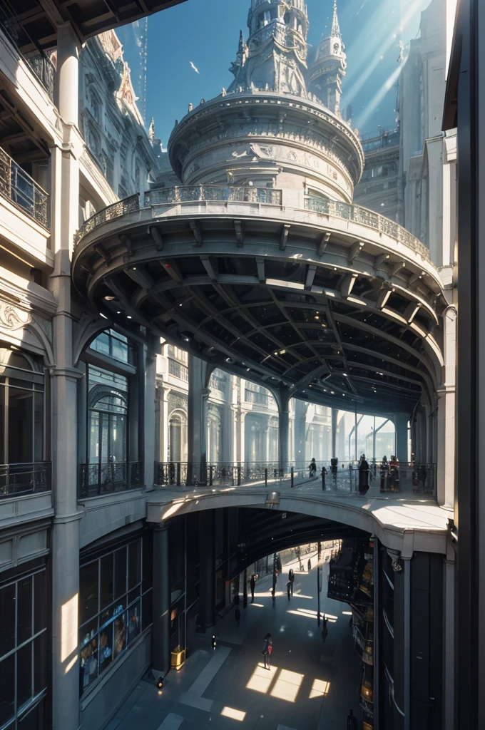 Features: Start-up incubators, technology companies, conference centers, Art Galeries, theaters, studios d'artistes.
architecture: Avant-garde buildings incorporating magical technologies (holograms, magico-technological transport), eclectic buildings with creative touches (magical murals, living sculptures).