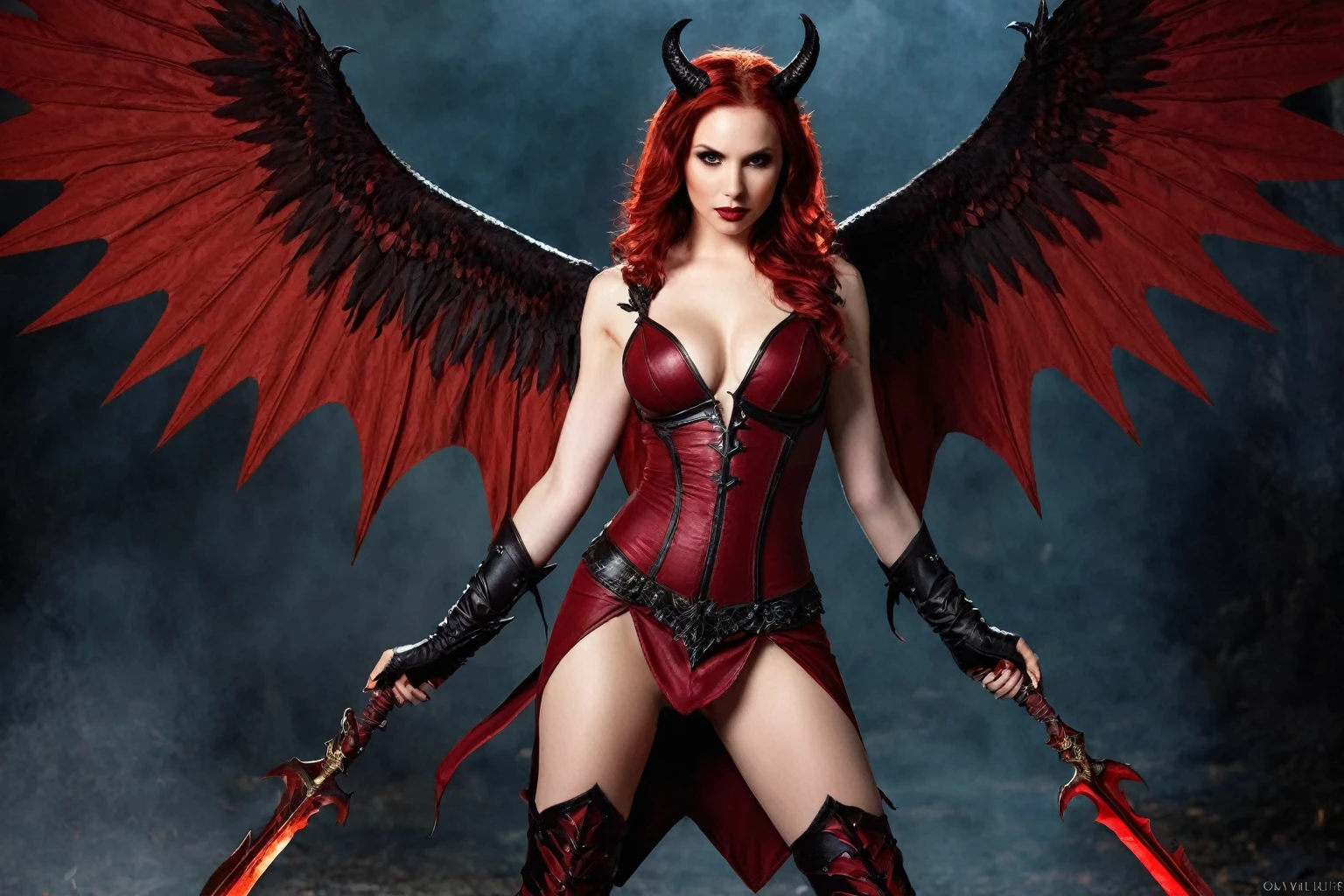 arafed young very sexy woman with wings, naked, beautiful succubus, succubus | medieval, succubus, diablo 4 lilith, succubus in tight short dress, cinematic goddess body shot, raven winged female vampire, epic fantasy art style hd, beautiful sorceress, fantasy woman, redhead queen in heavy red armor,naked, a beautiful sorceress