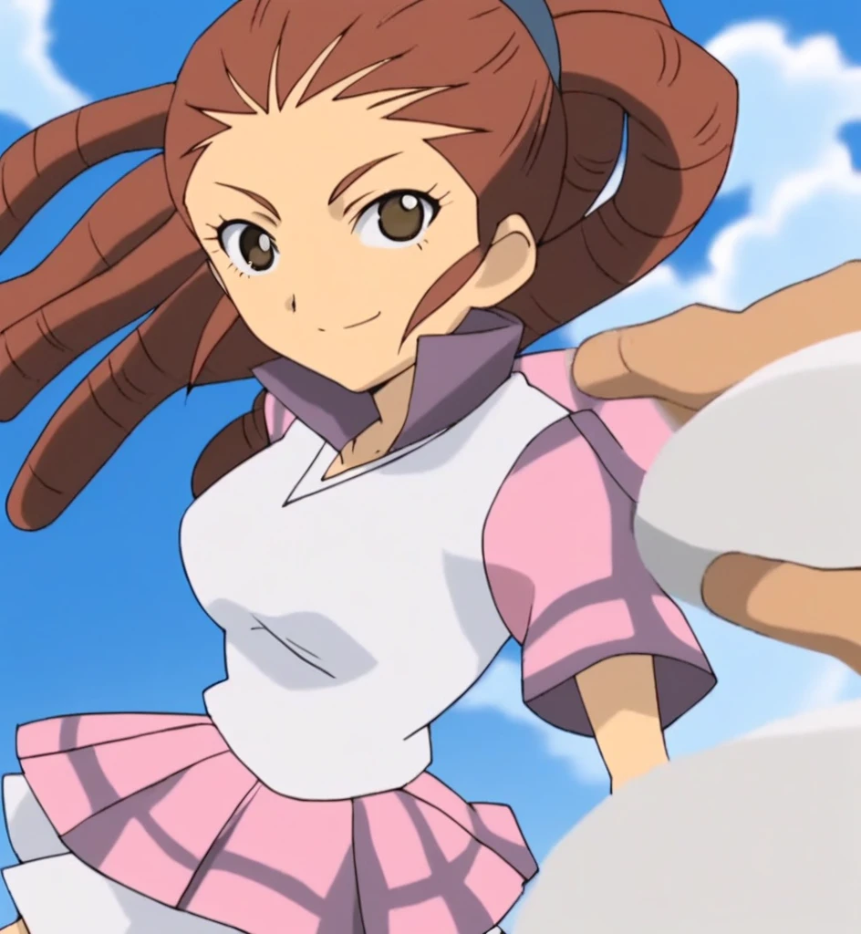 score_9, score_8_superior, score_7_superior, score_6_superior, score_5_superior, score_4_superior, sauce_anime, One girl, Midou Reika, Dreadlocks, Long Hair, High Ponytail, Brown eyes, Pause, smile, View your viewers, 　Big Breasts　ballerina　ballet　Anne O　heart　Infatuated　Dance Together