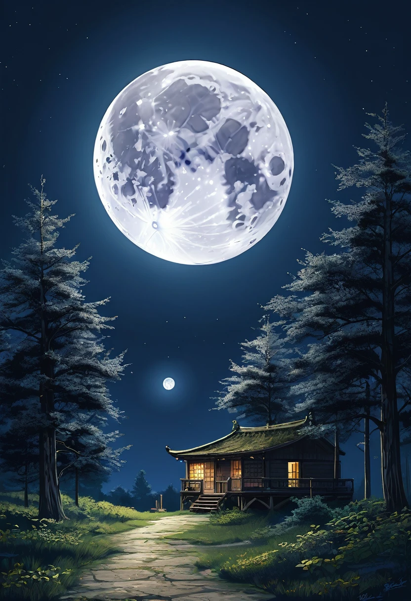(Full moon), (still life),(best quality:1.2),(master piece:1.2),(8k),(16k:1.2),(Illustration),(Best Quality:1.2), (Ultra-detailed:1.2),(top-quality:1.2),(masterpiece:1.2)