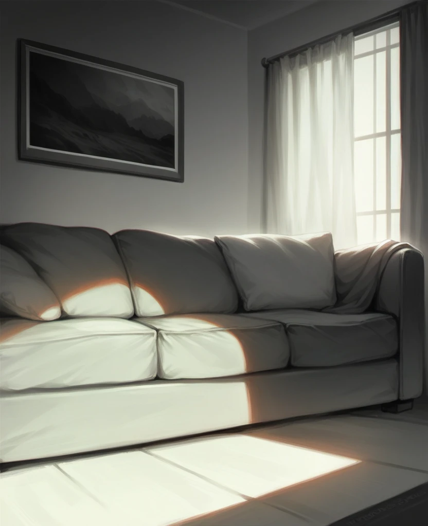 a man sitting on a sofa watching television, hyper realistic, intricate details, photorealistic, high quality, sharp focus, detailed facial features, warm lighting, cinematic composition, compelling atmosphere, muted color palette, subtle textures, immersive environment, comfortable living room setting