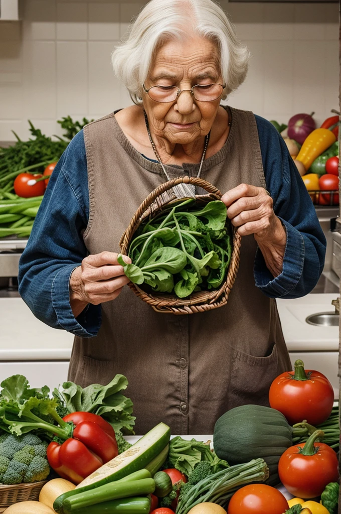 An old woman makes a picture of God using vegetables and everyone is shocked to see it