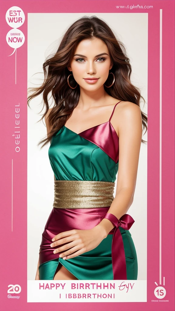 Generate birthday greetings card for a beautiful woman and kind heart which is inspirational and best with best life quotes on it without female photo