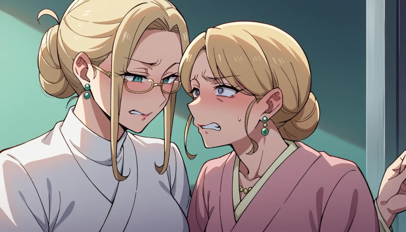 （((Humiliation Game))),Anime Style,Girl,Aristocratic Woman,Blonde Medium Long,Eye color is blue,Mother and daughter,２８Old mother,１２Year-old daughter,Mother and daughterをレイプ,Mother and daughterとセックス,Forced sex