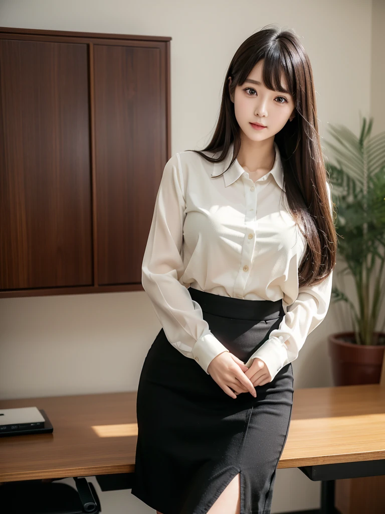 Flight Attendant、(Highest quality)、((Very detailed))、4K、(8K)、masterpiece、Very detailedな、Highest quality、Super Resolution、1 person、Kind Face、Soft Light、RAW quality、Soft Skin、163cm、Thighs、plane