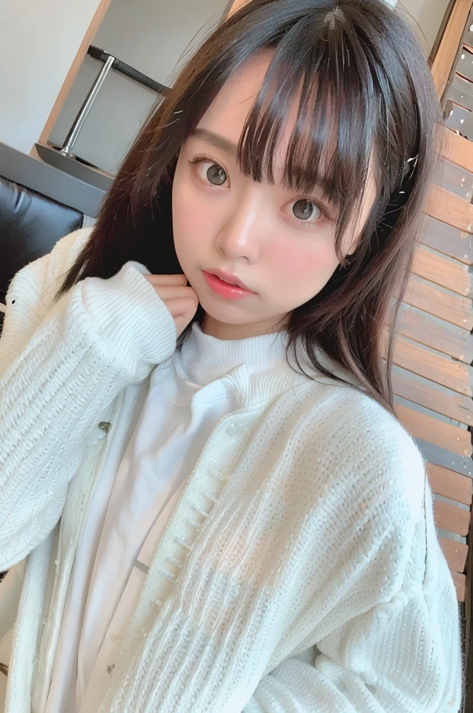 best quality, ultra high res, (photorealistic:1.4), oversized jacket, white shirt,