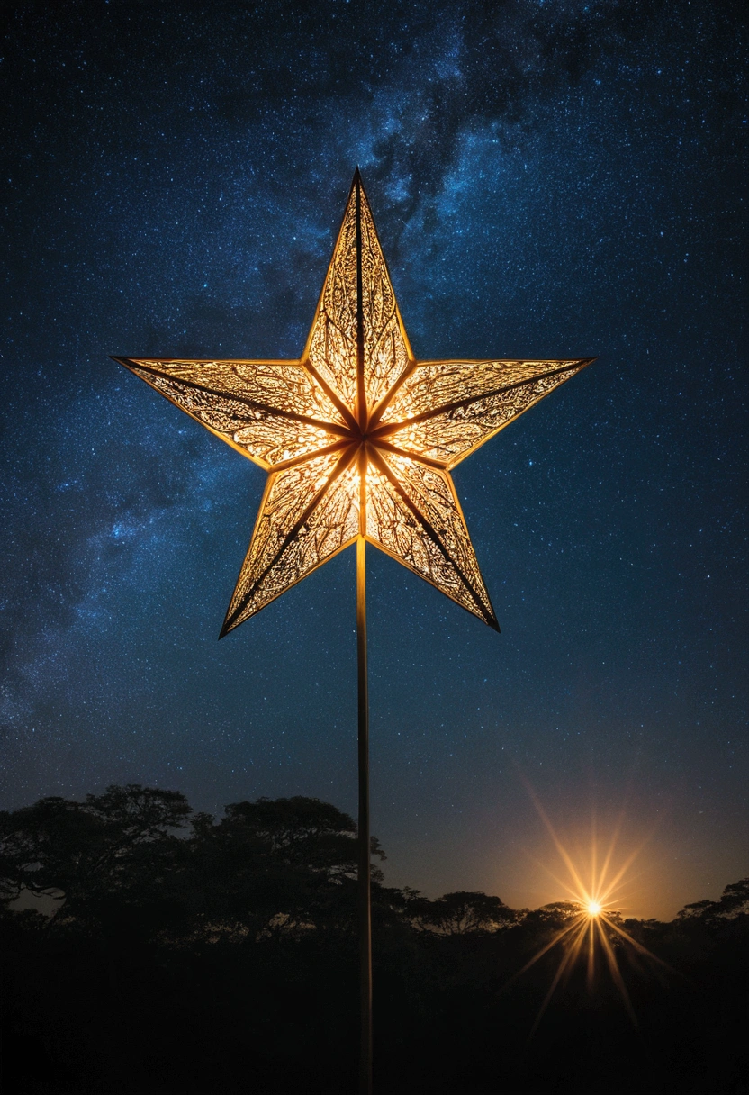 A star shining in the sky