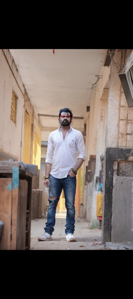 Raavan wear and anger on face.