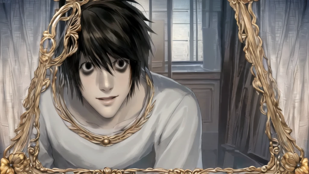 1 boy, man, perfect anatomy, mesmerizing black eyes, 8k resolution, (one person), (realism: 1.2), (masterpiece: 1.2), (cowboy frame: 1.2), dark romantic lighting, (high detail: 1.2), (detailed face: 1.2), (gradients), bright detailed eyes, (natural light: 1.2), solo, indoors, perfect lighting, perfect facial features, perfect angle, perfectly drawn eyes, man, smile, skinny