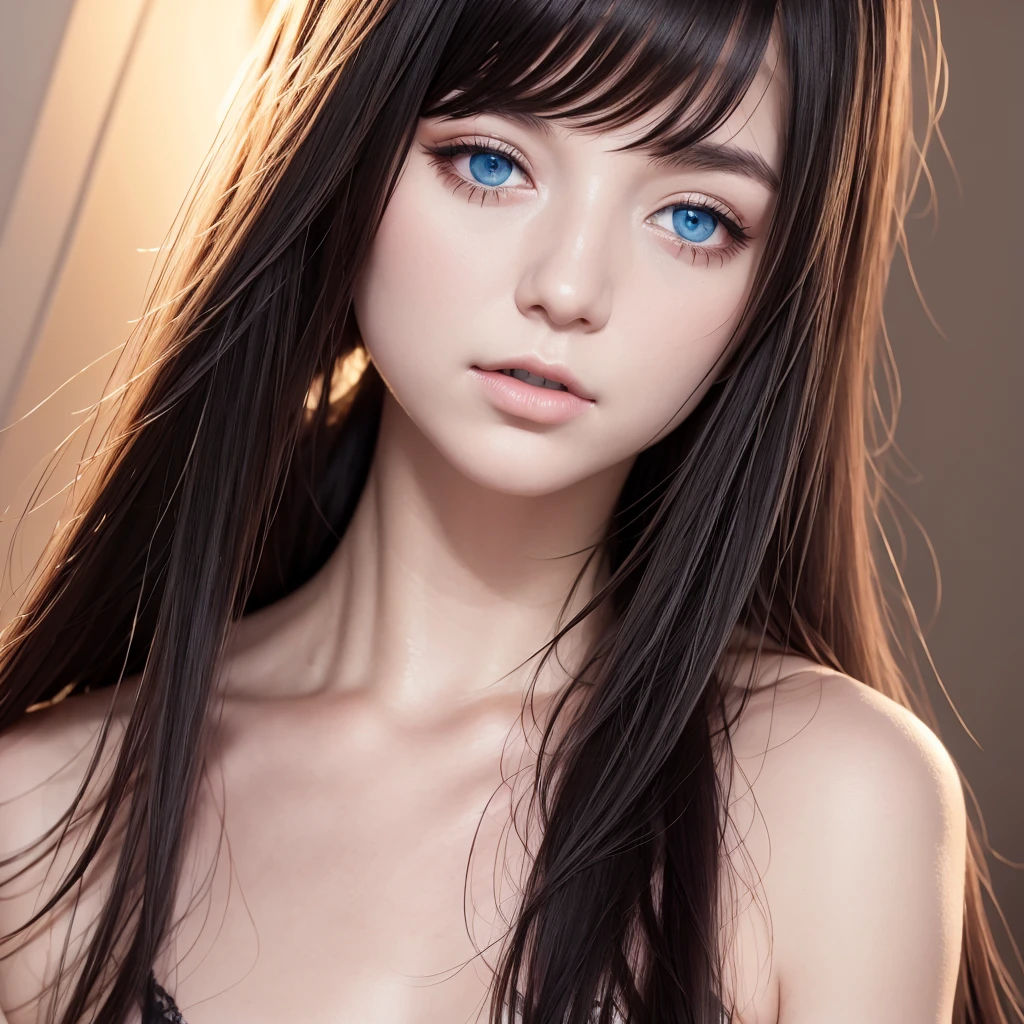 masterpiece, highest quality, Very detailed, To the camera, 複雑に詳細なVery detailed, Realistic, Sharp features, Very detailed, Sharp focus, Perfect Face, Perfect Face, Perfect symmetry and perfect eyes, Perfect Plump Lips, Flexible female form, Cinematic, Film Light, Very detailed, hyper Realistic, masterpiece, Atmospheric, High resolution, Vibrant, Dynamic Studio Lighting, ((Dark Background)), The expression when enduring pleasure, Straight bangs, blue eyes,,Exposed thighs、、Sexually aroused expressions、Vault-suits