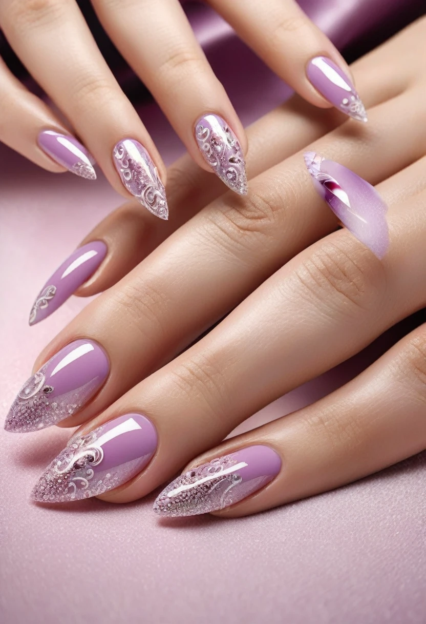 someone gets a manicure from a manicurist, well-groomed, clear, smooth, clean lines, elaborate, perfect hands, precise hands, Naturalistic technique, long nails, detailed with high quality, long nails, uncut nails, sharp nails, clear smooth линии, gentle fingers, Professionally made, Easy to use, Exquisite and smooth detail
