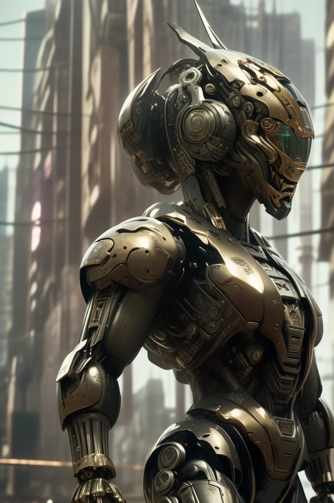 (RAW shooting, Photoreal:1.5, 8K, highest quality, masterpiece, ultra high resolution), perfect dynamic composition:1.2, futuristic pilot suit, sleek and form-fitting with advanced protective gear, helmet with transparent visor and integrated HUD, short hair, determined expression, break standing confidently in front of a large mecha in a seductive pose, one hand on her hip, the other slightly touching the mecha, holding a helmet under one arm, break large mecha with intricate mechanical details, break cyberpunk cityscape in the background, neon lights reflecting off her suit, high-tech environment, cinematic lighting