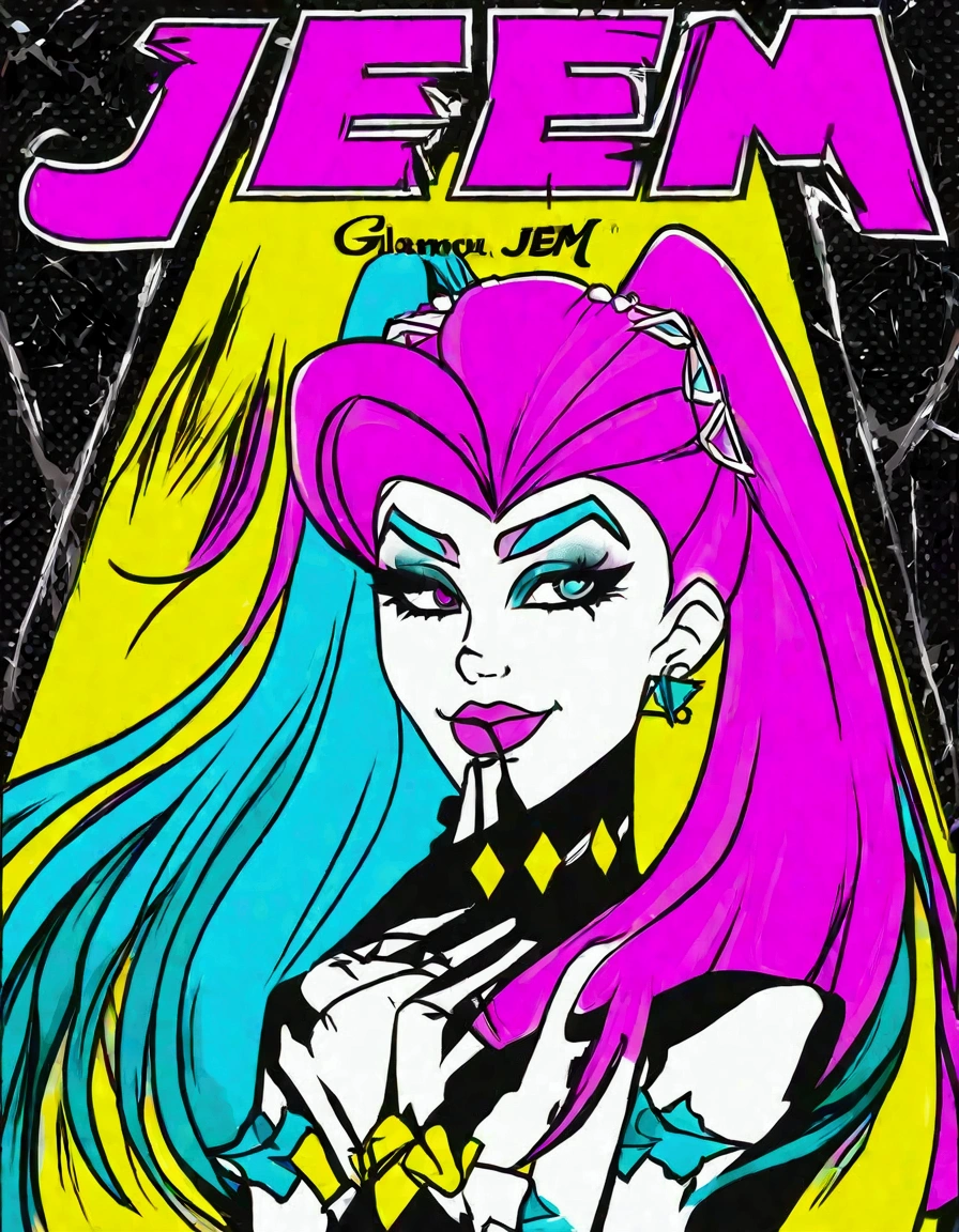 Jem. Jem is excitement. Ooh! Jem! Jem is adventure. Ooh! Glamour and glitter, Fashion and fame. Jem. Jem is truly outrageous, Truly, truly, truly outrageous. Woah! Jem! The music's contagious, outrageous! Jem is my name, No one else is the same! Jem is my name! But we're The Misfits, Our songs are better! We are The Misfits, The Misfits, And we're gonna get her! Jem! The music's contagious, outrageous! Jem is my name, No one else is the same! Jem is my name! Jem!