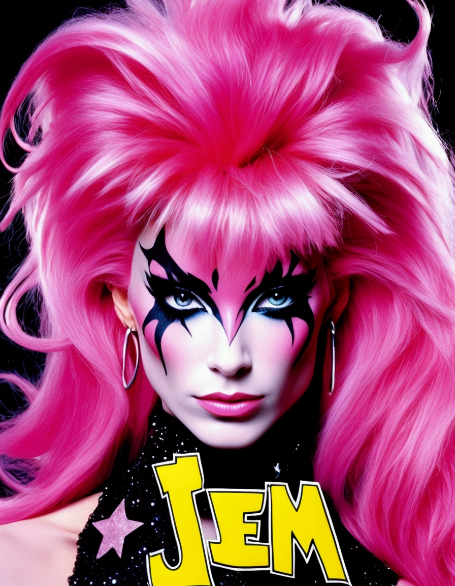Jem. Jem is excitement. Ooh! Jem! Jem is adventure. Ooh! Glamour and glitter, Fashion and fame. Jem. Jem is truly outrageous, Truly, truly, truly outrageous. Woah! Jem! The music's contagious, outrageous! Jem is my name, No one else is the same! Jem is my name! But we're The Misfits, Our songs are better! We are The Misfits, The Misfits, And we're gonna get her! Jem! The music's contagious, outrageous! Jem is my name, No one else is the same! Jem is my name! Jem!