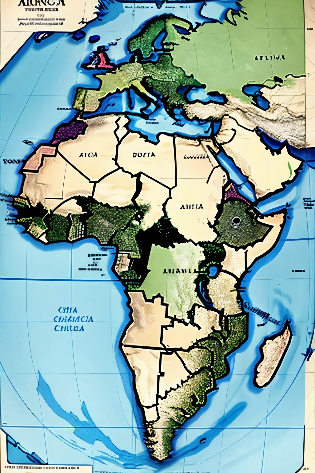 A 5cm earring of the map of Africa