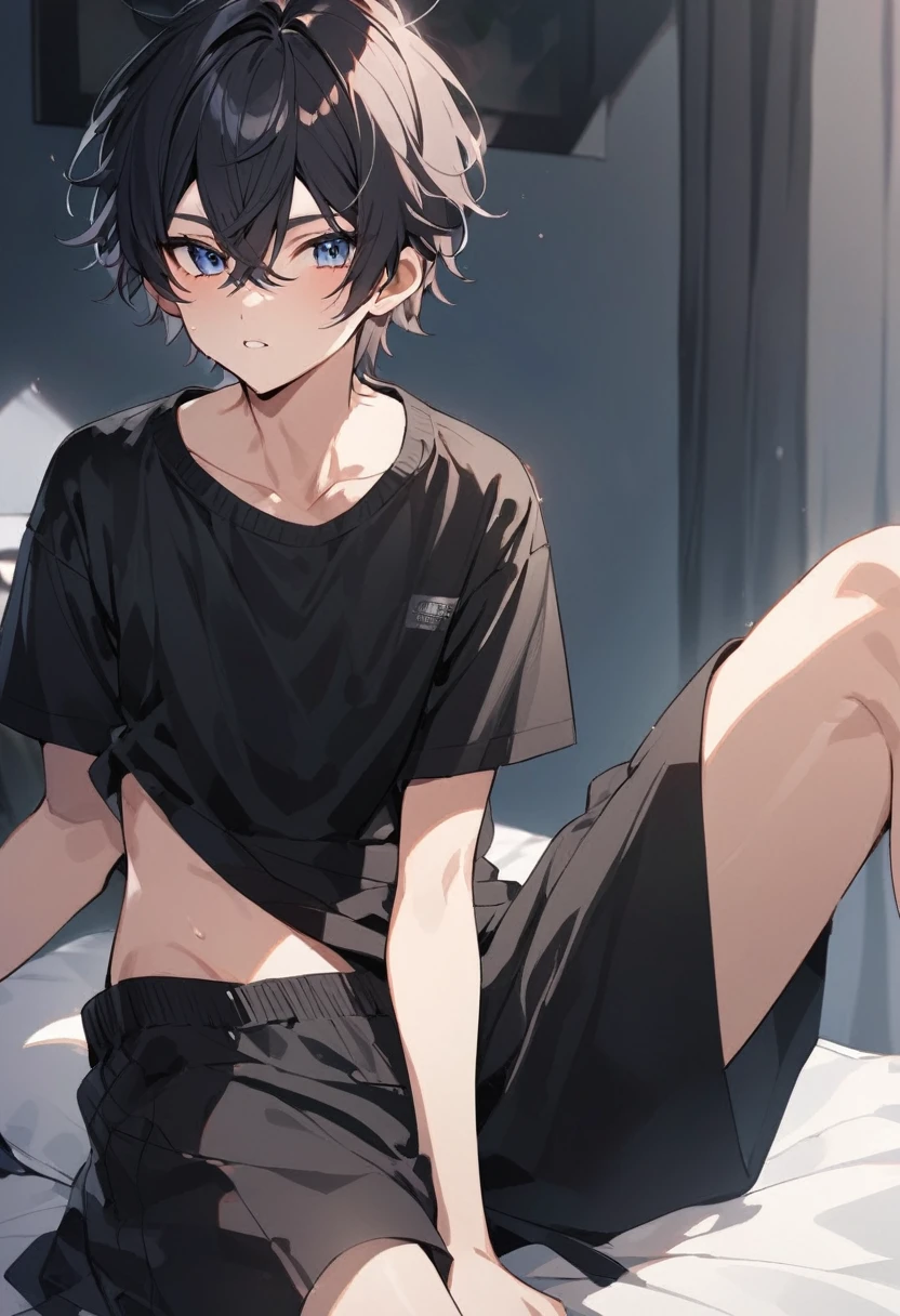 teen boy wearing black underwear
