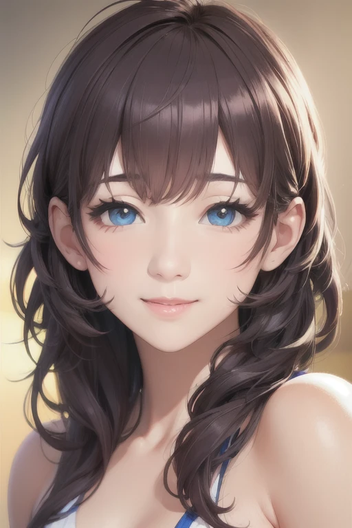 girl,Character design sheet,Beautiful attention to detail,Beautiful lip detail,Very detailed目と顔,Long eyelashes,Realistic,photoRealistic:1.37,Very detailed,Professional,Vibrant colors,Portraiture,Studio Lighting,Physically Based Rendering,High resolution,超High resolution. blue eyes,Big eyes， Close ~ eyes，Long Hair，Curly hair、Black Hair，Red cheeks，Lower eyes，whole body，smile