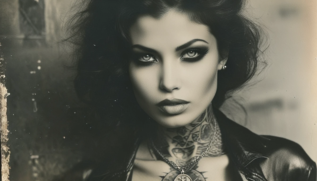 woman y, nakd full body with black tattoos on the cover of Vogue, 3d