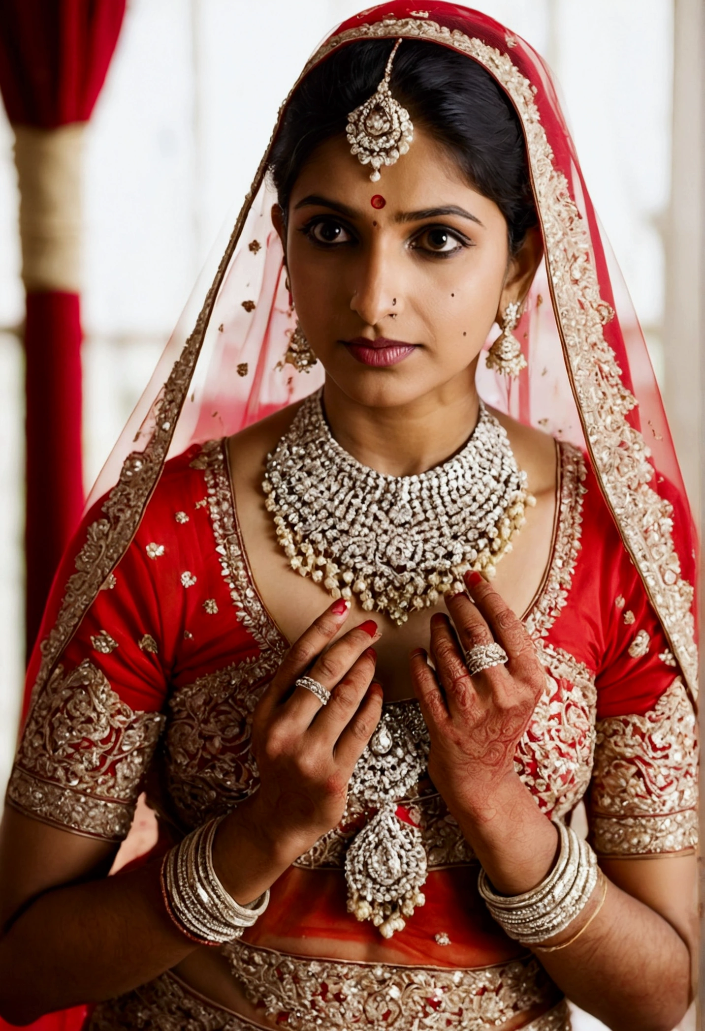An indian bride showing pussy