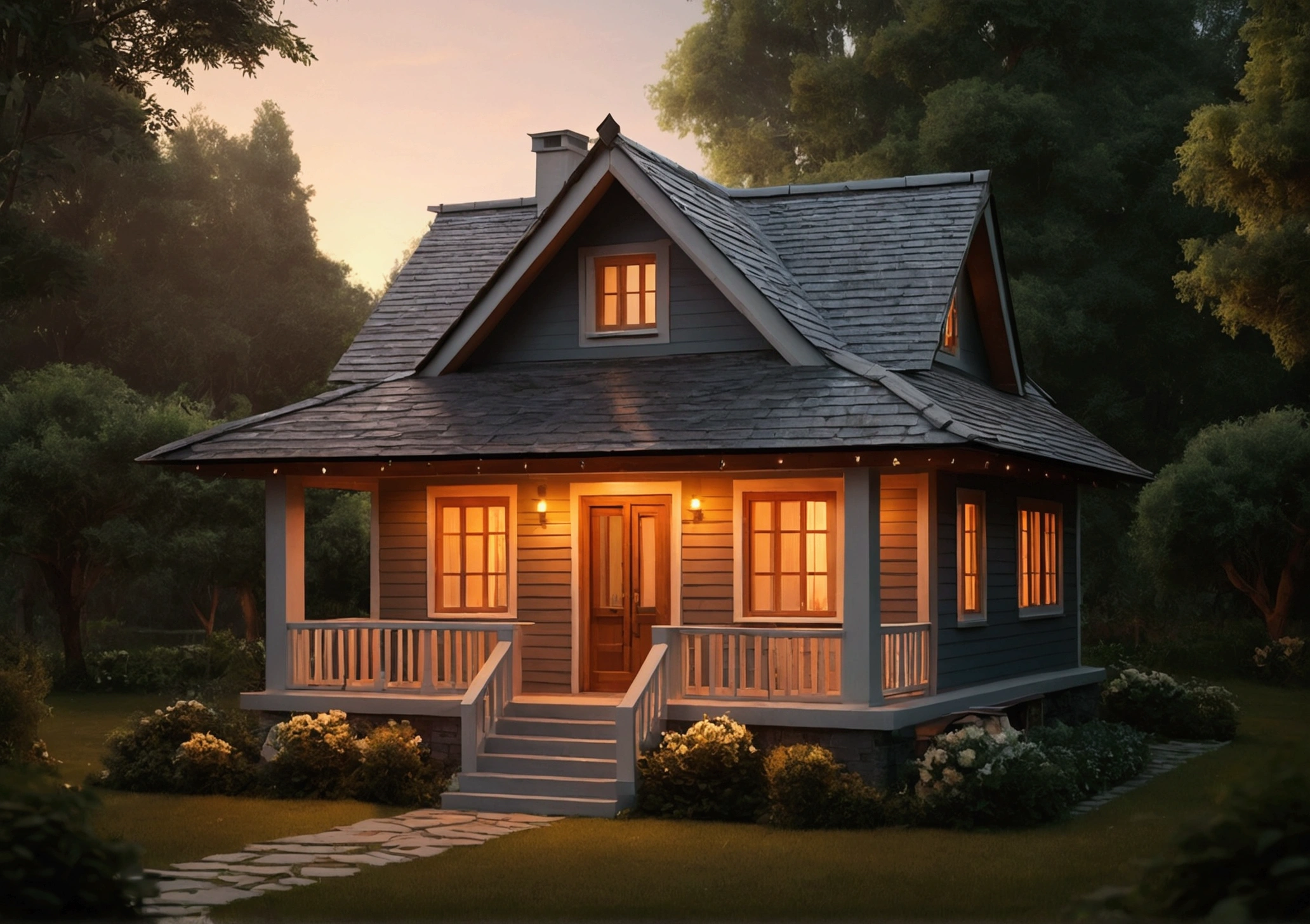 A beautiful little house. Namaste. Cozy feeling