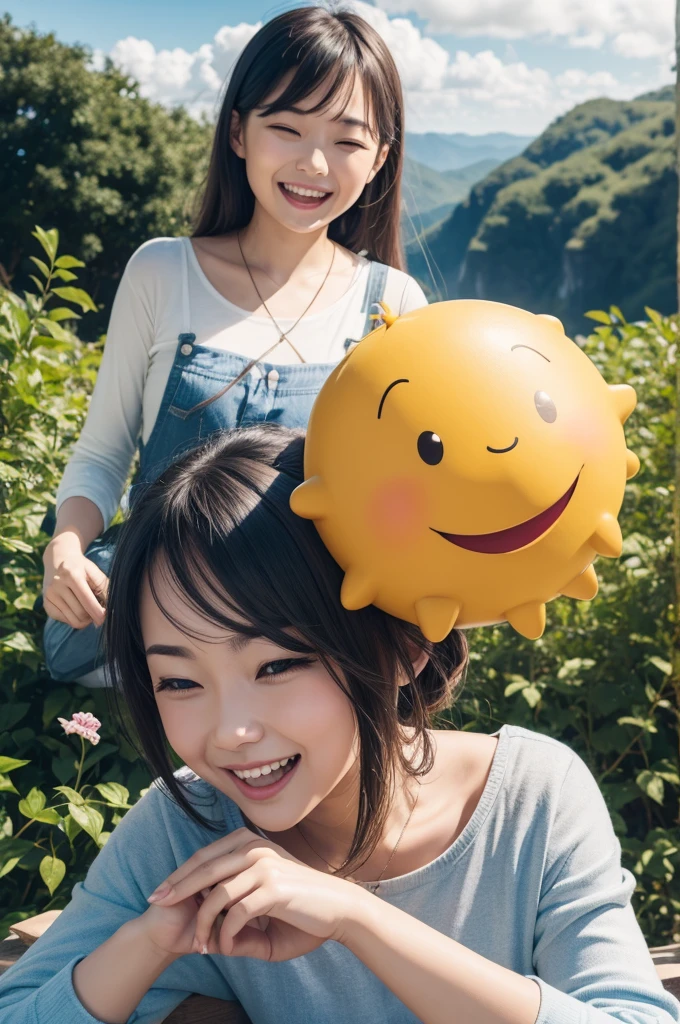 Create a happy person positive thinking 
