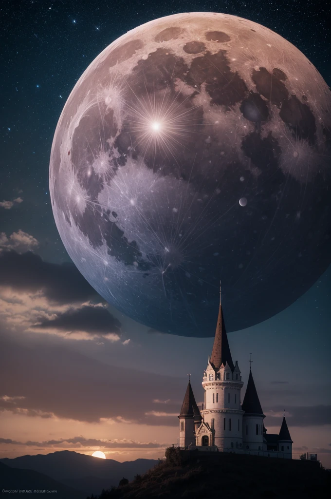 Create a realistic full moon image