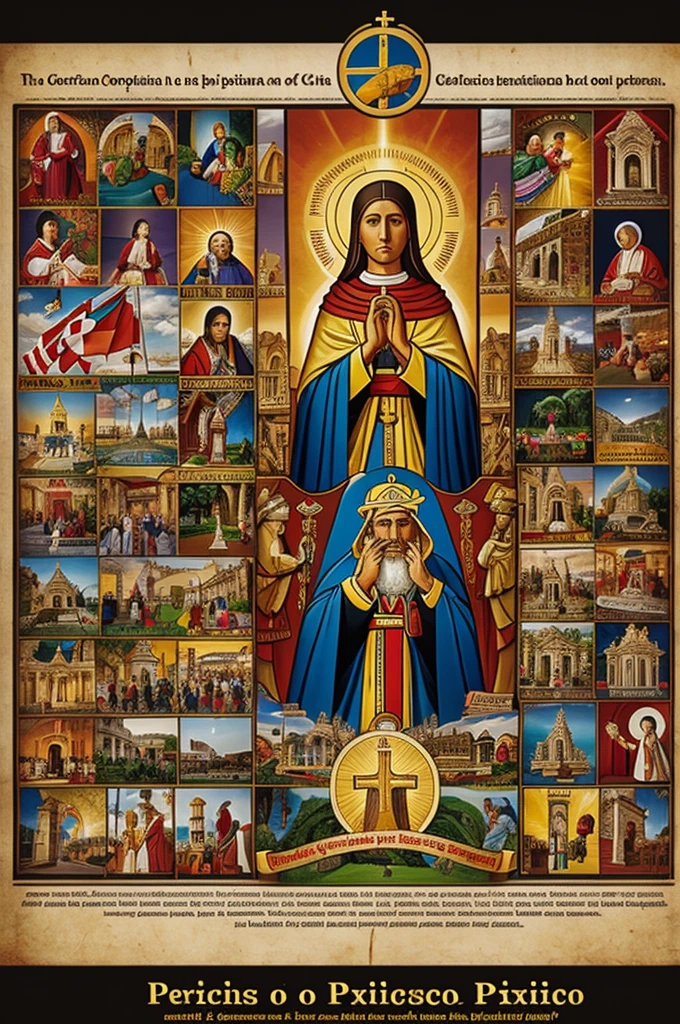 generates a poster promoting the value and respect of Catholic religious expressions in Peru and highlighting our national holidays