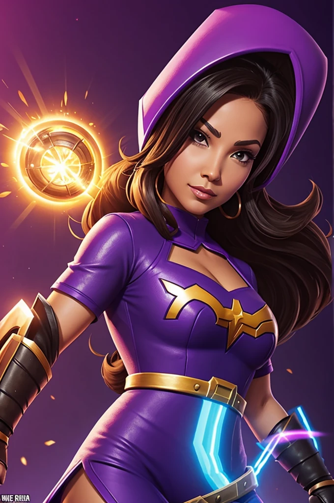 Una skin de janet brawl stars superheroe animada