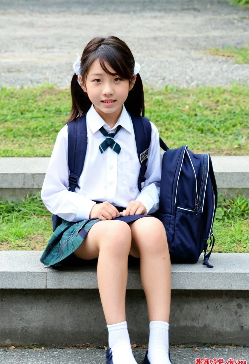 Japanese,,Innocent face,Teenage Girlrimary school stud school,uniform,Carry a school b,Sitting.During sex、