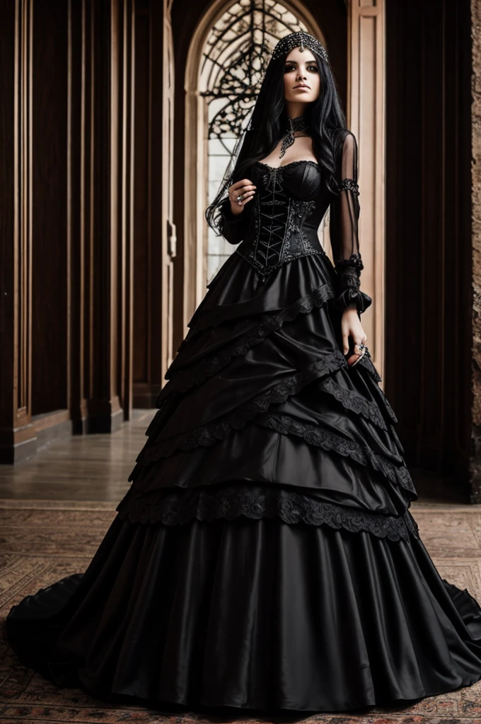 Gothic style wedding dress/metalhead