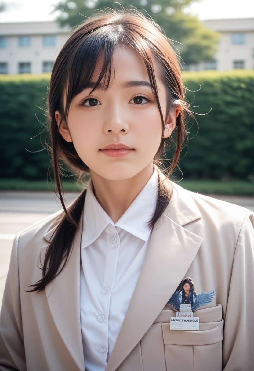 8k, raw photo, best quality, masterpiece, realistic, photo realistic, clear, professional lighting, beautiful face, best quality,ultra high res, realistic japanese beautiful, Super detailed, 1girl, outdoor, cover