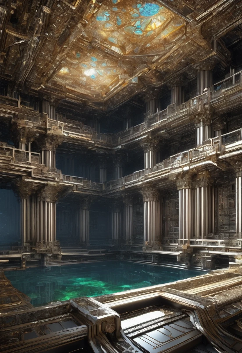 163×1280÷π÷2, fractal design , deep wiew,photographic,ultra high resolution,hyperdetailed, masterpiece, 3d modelling.