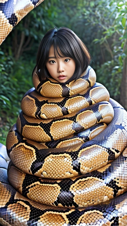 product quality, 1girl, upper body shot, front view, a Japanese young pretty woman, bob hair, masterpiece, best quality, highres, unique hair detailed, breasts out, beautiful detailed eyes, cleavage, snake, (coiled), (python), snake scales detailed, restrained, disgusted face, crying, bedroom, masterpiece}}}, {{highly extreme detailed}}, solo, Focus on the girl, anime, blush, {orgasm}, {sweaty}, {{python sex}}, (((object insertion))), jangle, spread arms, interspecies, bestiality, (Giant python bestiality, Giant python sex, ((Giant python Rape)), Giant python Rape, Giant python Coils, Passionate Squeeze) (((Giant python coils, Passionate squeeze, ))), coils,((the girl is wrapped around a giant python)), ((giant python rape)), giant python sex, 