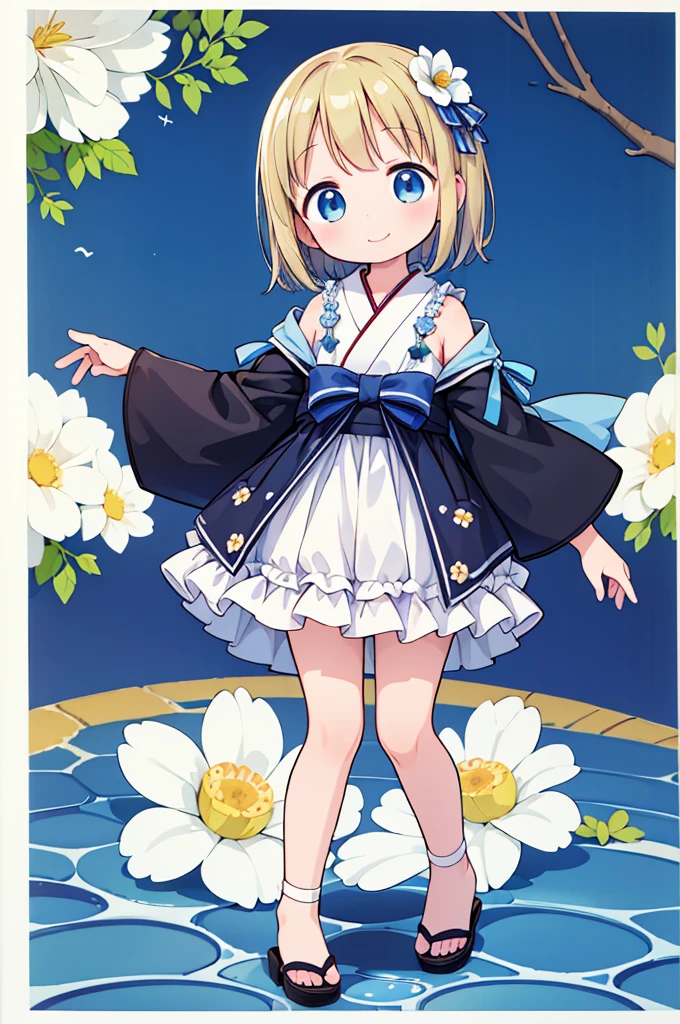 (masterpiece, Highest quality, detailed:1.3),(photograph:1.3), HD transparent background, Attention to detail,cute,One Girl, cute表情, smile,、Sparkling eyes,The audience watching,(small),smile, Perfect Face,Japanese Girls,mini skirt,Full body portrait、flower、Town、Outdoor、blue sky、