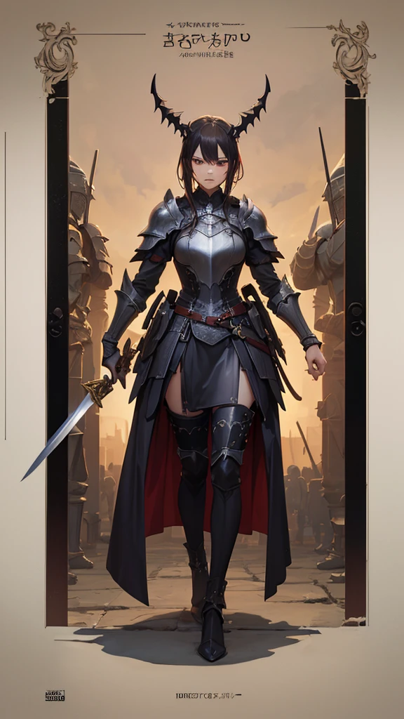 (masterpiece, 4K ,Super detailed:1.2), (anime:1), (Perfect quality), (anger), (((Adult body))), The whole body is shown, View Viewer, Holding a longsword, Adult women, tall, Full Body Art, Knight's full plate decorated armor, Silver Cape, Perfect detail, Desperate look, Ultra violent women, Powerfully々And, Muscular, Green clothes