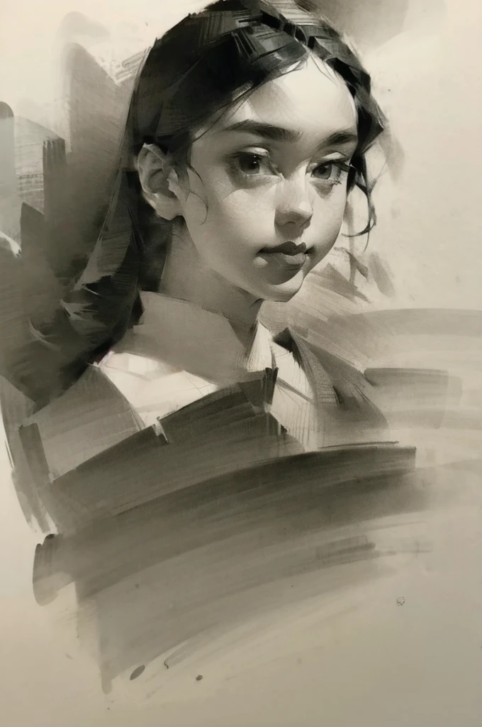 portrait sketch，1 ，drawing