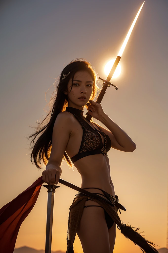 burning man with longsword