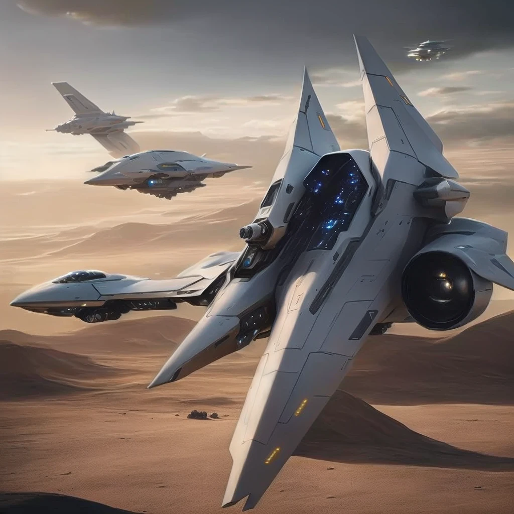 spaceship flying over a desert landscape with a cloudy sky, flying scifi vehicle, spaceship from the movie dune, lockheed concept art, science fiction spacecraft, star citizen halo, valkyrie fighter jet, spaceship in a dry river bed, futuristic vehicles, spaceship flies in the distance, futuristic vehicle, flying vehicles, alien space ship flying in space, star citizen digital art, futuristic starship