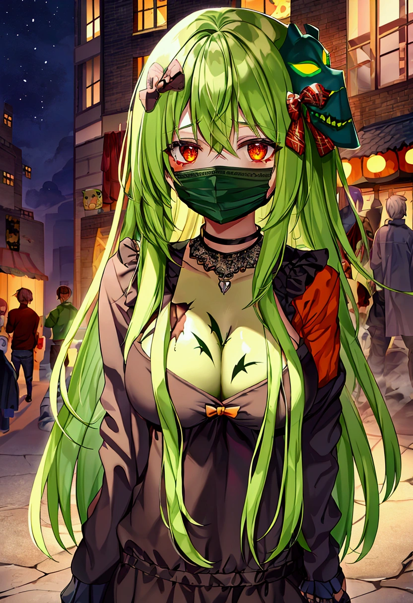Outrageous resolution、​masterpiece++、top-quality++、ultra-definition++、ultra-definition++、4K++、8k++、From Side、（Background Focus）++、（（1）））+++A woman in a Halloween costume destroys the city.. I have scars all over my body、Zombie with green skin and big breasts、wearing a zombie mask、wearing torn private clothes.、Rune in plain clothes with scars and green skin and big breasts wearing a zombie mask on Halloween、Zombie with wounds all over his body, Green skin and big breasts wearing a zombie mask on Halloween、Master the magic of torn private clothes、He wears a zombie mask with scars all over his body., green skin, And huge breasts.、Zombies in civilian clothes are flying overhead...、A housewife in plain clothes with scars all over her body and a green-skinned big-breasted zombie wearing a Halloween zombie mask、With the president wearing a zombie mask with scars all over his body for Halloween、Green-skinned busty zombie in civilian clothes.、Detailed contemporary art、Contemporary Art Style、Beautiful modern Halloween zombie mask witch green skin busty zombie mask with full body scars and torn casual clothes、A college student in casual clothes with Halloween scars all over his body and a green-skinned big-breasted zombie wearing a zombie mask..、Contemporary Art Behans、With a high school student wearing a zombie mask with scratches all over his body for Halloween..、A green-skinned busty zombie in torn civilian clothes...、Beautiful Halloween girl with scars all over her body、A green-skinned busty zombie wearing torn casual clothes and a zombie mask...、Glossy floating Halloween zombie mask with green skin, busty zombie dressed in casual clothes with full body scars and torn splinters、Zombie with wounds all over his body, green skin and huge breasts、Wear a zombie mask in casual clothes on Halloween、 gorgeous halloween, injured all over the body、green skinned person, Big Zombies、wearing a zombie mask、Wearing sparkling casual clothes、Zombie with wounds all over his body, Green skin