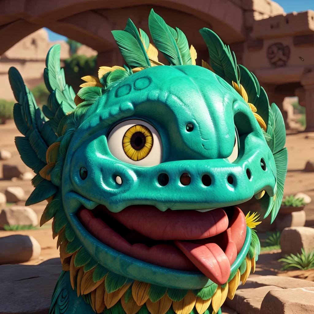 Feathered Serpent Smiling