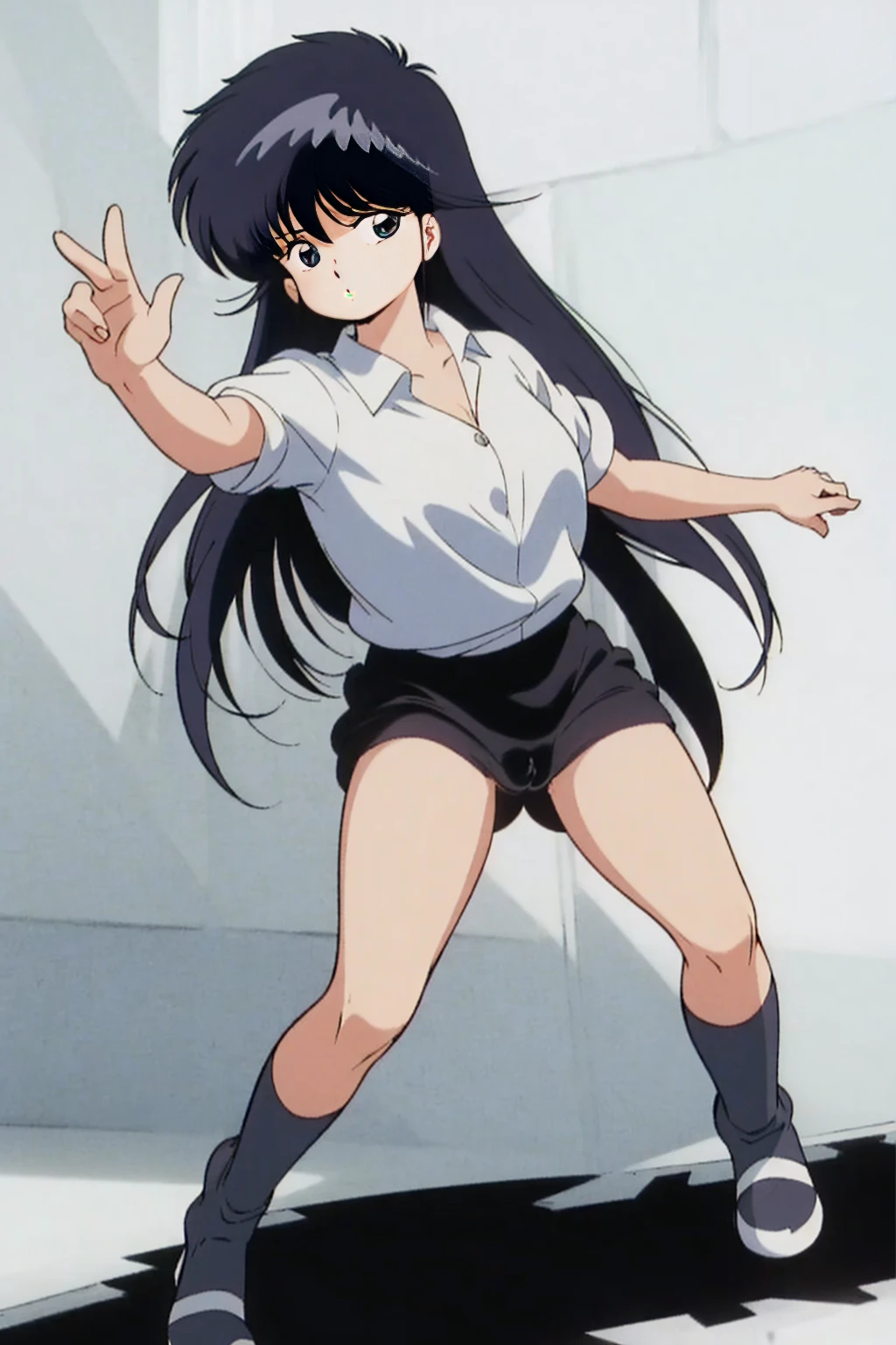 1girls, masterpiece, highest quality, disorganized, retro artstyle, 1980s \(style\)))), look viewer, (((full nude))), (Madoka Ayukawa, long hair, full nude), (((fll nude))), knee shot, full blush, (((no Panties))),, Take a look here, (((nsfw))), view audience, short hair, 2girls, nsfw, Genitals are visible, (((See here))), nsfw, (Japanese girl showing off genitals:1.1), look viewer, from below, (((a girl, Flying in the air in a naked, from the knees up))),