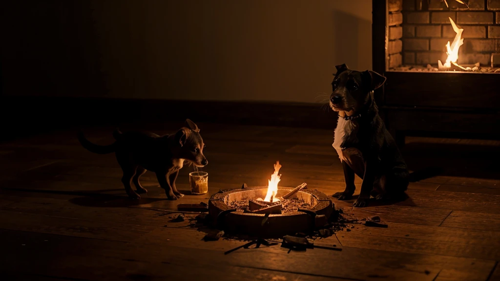 A tiny mammal with a blood rustic lab summoning demons