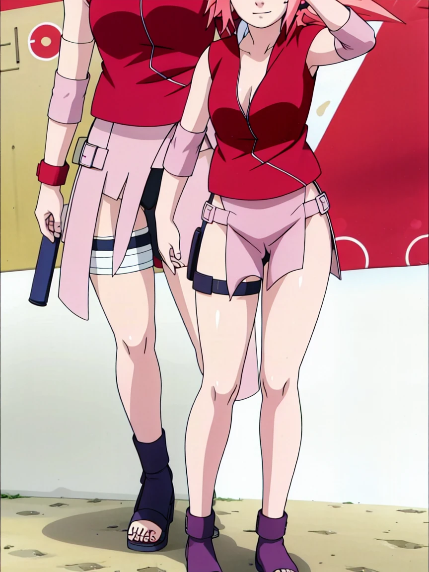 Sakura Haruno is charming, bare,wide hips,abdomen,sexy ,sleep,Behind the bed,IPST, naked,Torn shirt,full body,sleep, provoking,open shirt,nipple, cool colors, (sexually aroused),((full body))