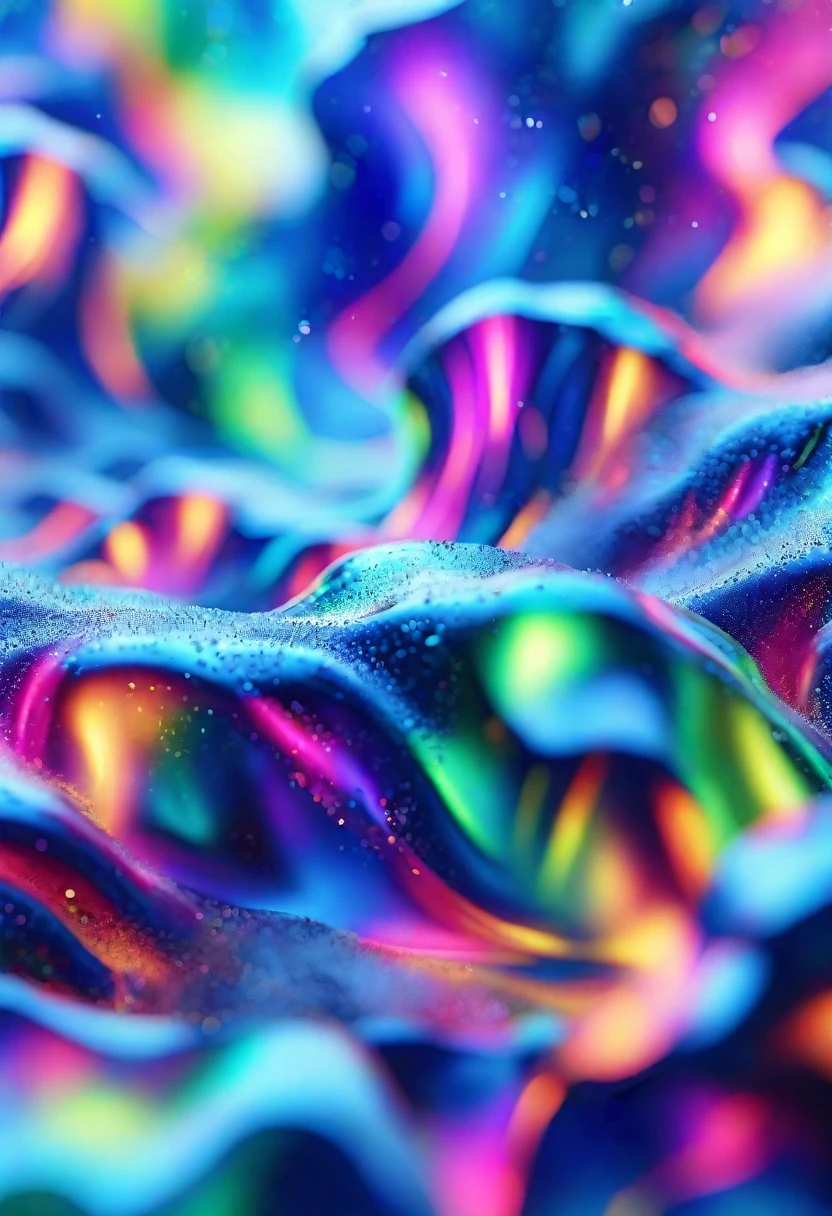 3D Render abstract background, aurora borealis