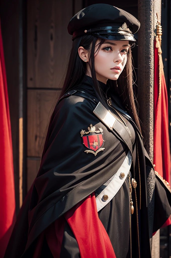 RED AND BLACK COAT OF ARMS