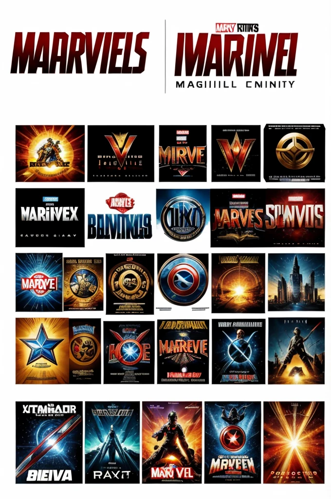 Logos of many film making company around the Marvel logo