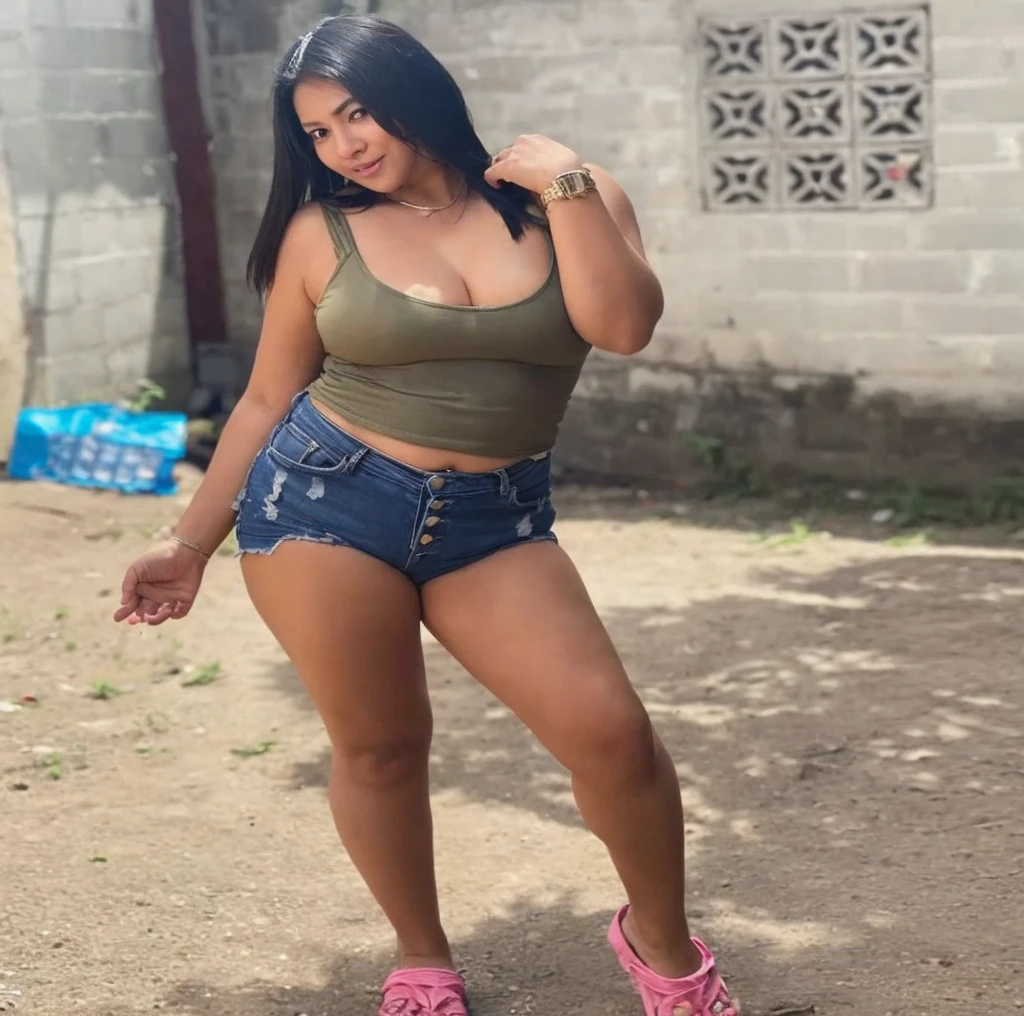 " 2woman, 35 Years Old, Indonesian , Lesbian Scene, Tank Top, big , full body, Curvy body, sharing Passionate hug and eating pussy