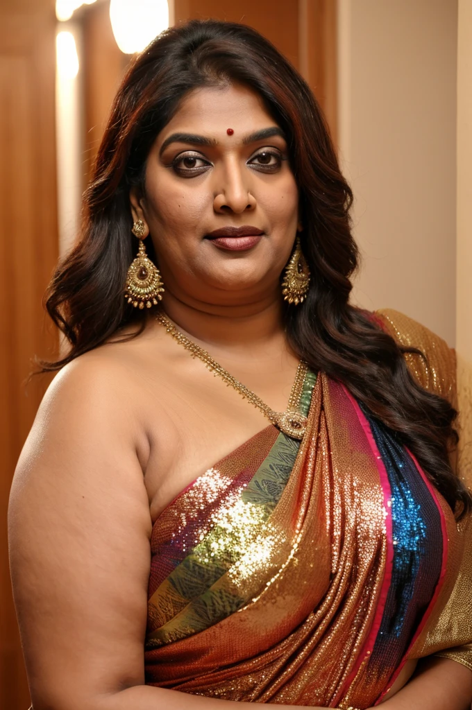 Sexy fat plus size indian bhabhi, 60 years old Woman, big Indian mommy, horny mommy, hot Amma, big Indian aunty bhabhi, wide body , heavy figure, sleeveless blouse, desi hot aunty, looks like Kriti Sanon, wearing sleeveless saree blouse, sexy sequin saree, bold saree fashion, bong saree fashion, bold hot photoshoot, sexy sequin saree, she has fleshy arms and fat wide belly, sexy armpits, showing her attractive fleshy figure, high quality skin, skin pores, skin texture, deep juicy navel, sexy navel folds, fleshy figure, jiggly belly, hyper realistic skin, RAW Foto, thick juicy figure,