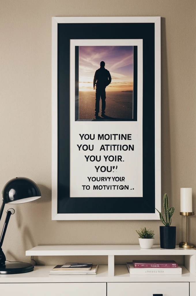 one that says "your motivation" on it a photo with "your motivation" written on it