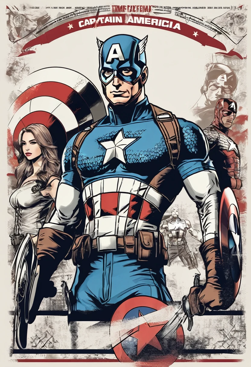 captain america, t-shirt_design